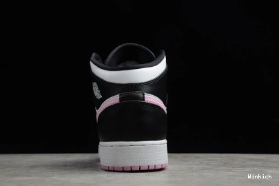JORDAN AIR WHITE 555112-103 LIGHT PINK-BLACK MID 1 ARCTIC 0811